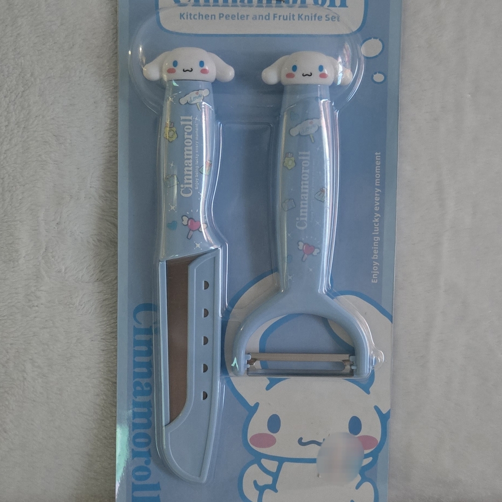 Sanrio Cinnamoroll Blue Kitchen Peeler and Knife Set